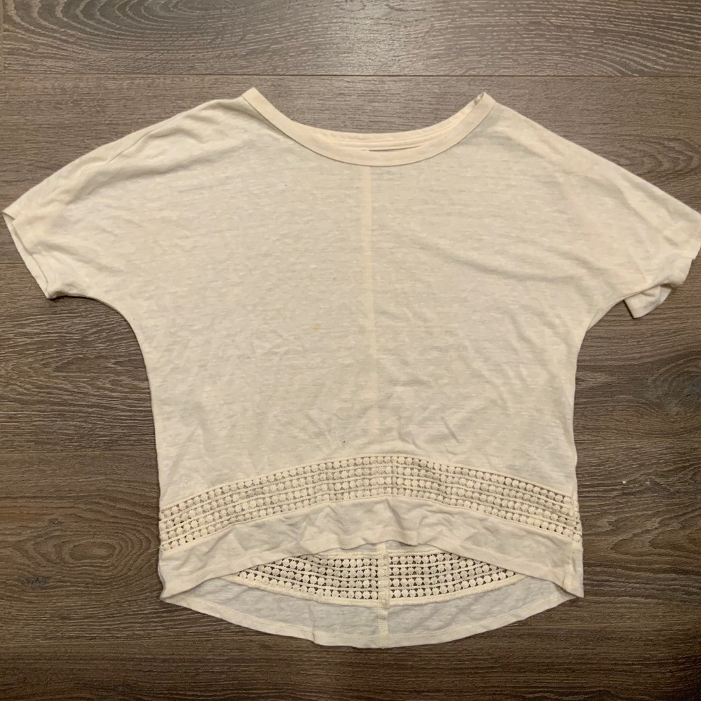 Cream flowy blouse